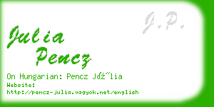 julia pencz business card